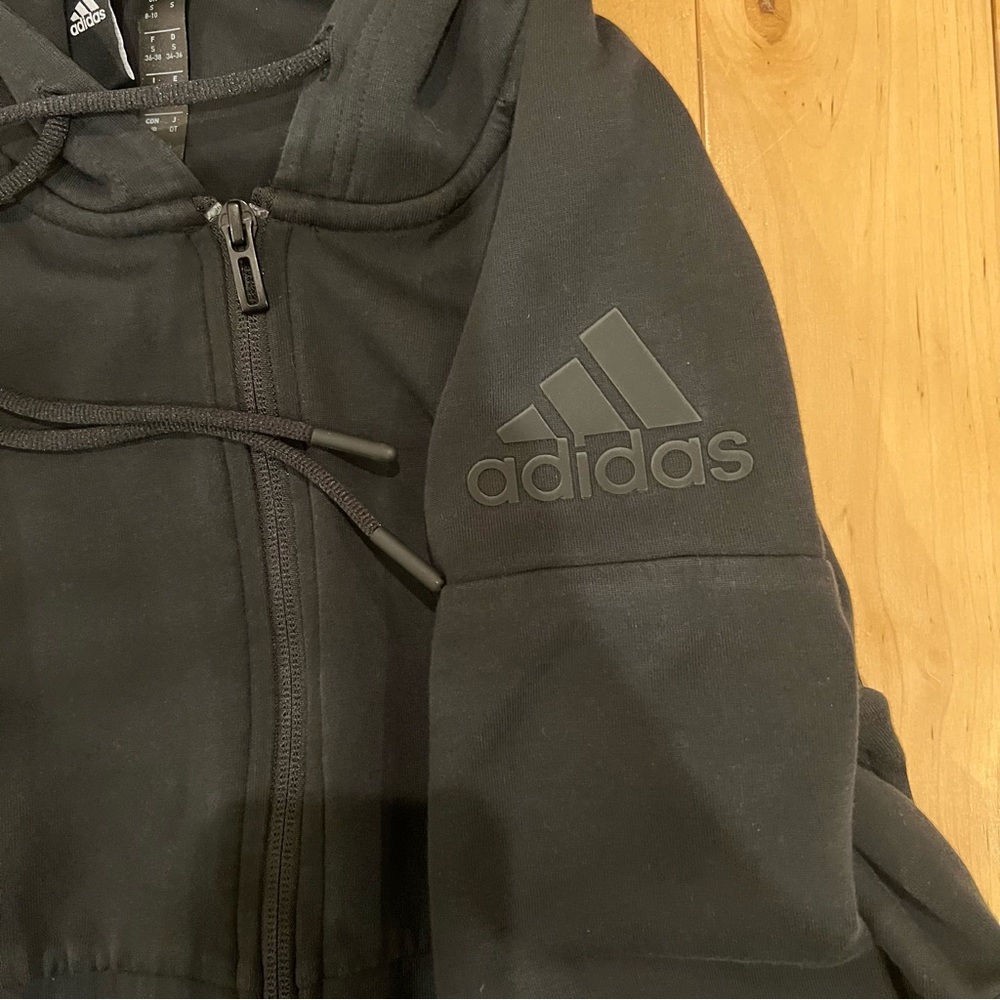 Adidas Black Full Zip Hoodie - Picture 2 of 6